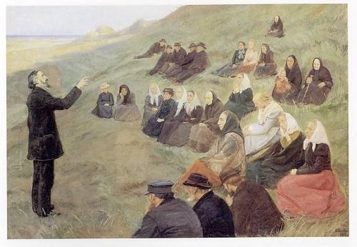 Anna Ancher Mission Meeting at Fyrbakken in Skagen oil painting picture